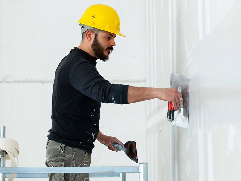 application enduit murs