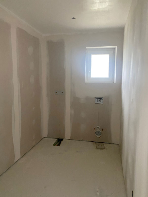 salle de bain en travaux